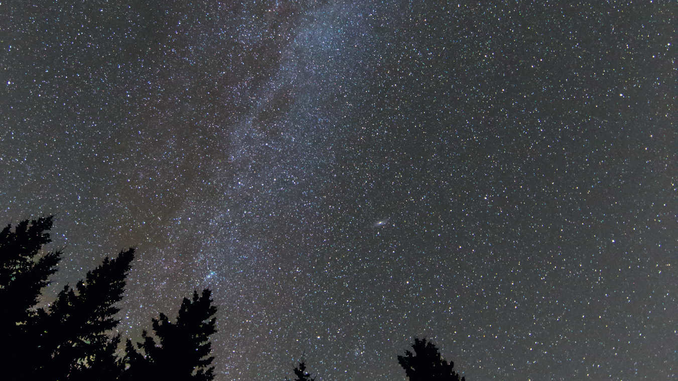 Picture of the summer Milky Way over the Black Forest. The image was taken with a full-frame Canon 6D DSLR with a 14-mm lens at aperture 2.8, ISO 6400 and 20 seconds exposure time. U. Dittler