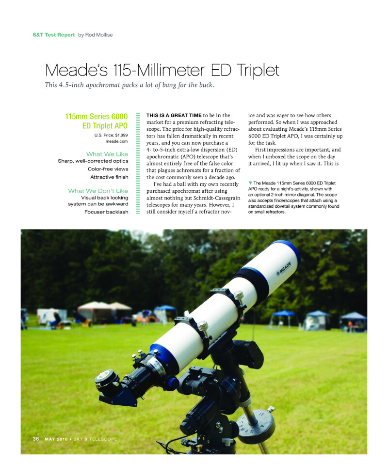 Meade 115 mm series 6000 ED Triplet APO
