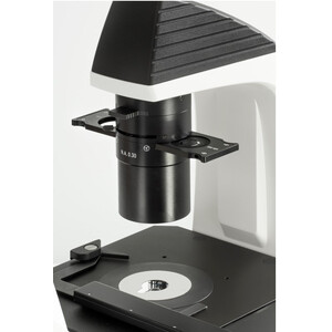 Kern Inverted microscope OCM 166, FL, PH, trino, inverse, Abbe N.A. 0.3 fixed condenser, 10x-40x, 30W LED, Al, 100W HBO, Dl