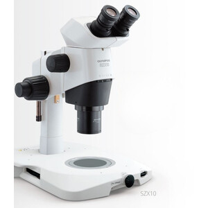 Evident Olympus Stereo zoom microscope SZX10, binocular, 10:1, 6.3-63x, 81 mm, SZX2-ILLTQ LED